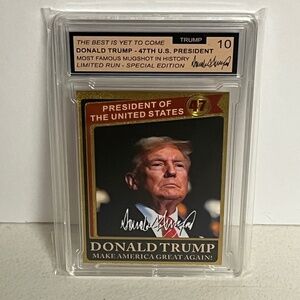 Donald Trump Gold Foil President 47 Slab Card Graded 10 Slabbed Special Edition